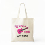 Big Sisters Rock! with Pink Guitar Tote Bags