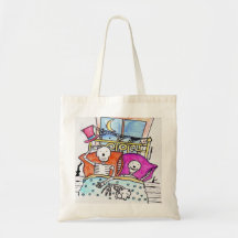 Big Skeleton, Small Skelton and Dog Skelton Tote Bags