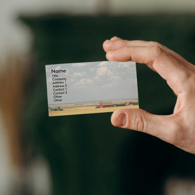 Big Sky Wheatfields Business Card by northwestphotos