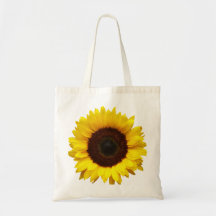 Big Smile/Yellow Sunflower Tote Bags