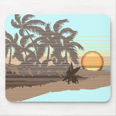 Big Sunset Brown Mousepad by DriveIndustries