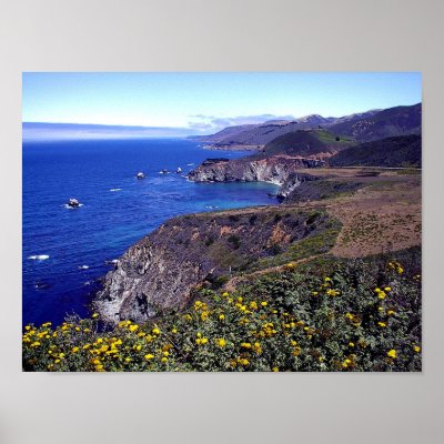 Big Sur Coastline Poster by descontinue