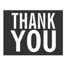 Big Thank You - Black and White Postcard