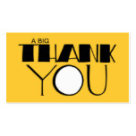 Big Thank You black Business Card