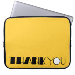 Big Thank You black Laptop Sleeve