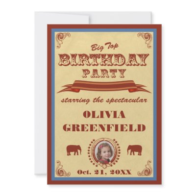 Big Top Birthday Party Invitation by livandsophie