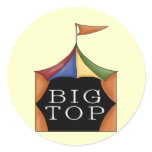 Big Top Circus Tent Round Sticker