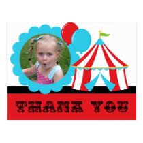 Big Top Circus Thank You Postcard postcards