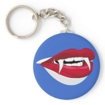 Big Vampire Lips with Fangs Key Chain
