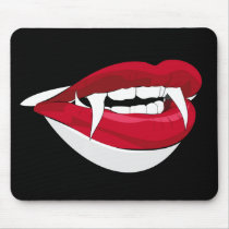 Big Vampire Lips with Fangs Mousepad