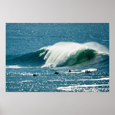 Big wave at Mavricks Print by pshaw_photo