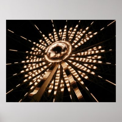 Big Wheel Christmas Star Print by artberry