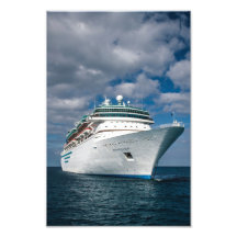 Big White Cruise Ship Photo Print