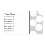 Big white dots on gray background. business card templates
