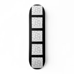 Big white dots on grey background. skate board decks