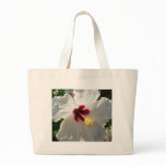 Big white Hibiscus Canvas Bags