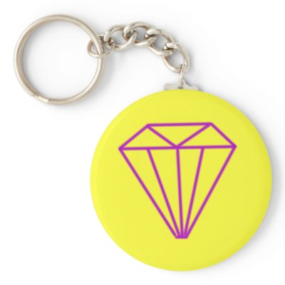 Big yellow diamond keychain by toonavon001