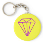Big yellow diamond keychain
