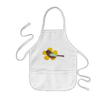 Big Yellow Flower and Little Brown Bird Apron