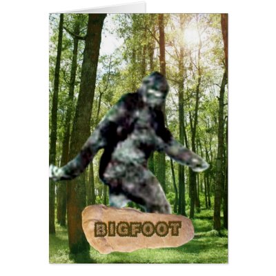 Bigfoot Card by cryptozoologyshop