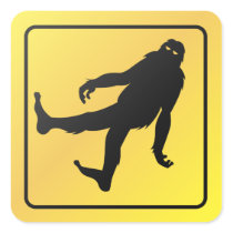 Bigfoot Crossing Square Sticker