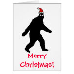 Bigfoot Merry Christmas and Happy New Year Greeting Card