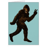 Bigfoot Peace Sign Card