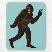 Bigfoot Peace Sign Mousemats
