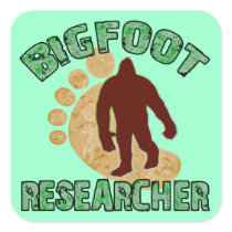 Bigfoot Researcher Square Sticker