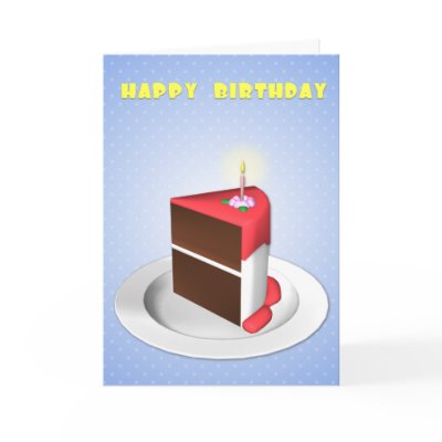 Biggest Slice Birthday Card by mariannegilliand