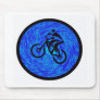 Bike Blue Lined Mouse Pad