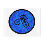 Bike Blue Lined Post Card