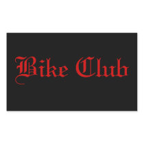 Bike Club Rectangular Stickers