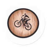 Bike Desert Chain Round Stickers