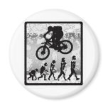 Bike Foggy Morning Refrigerator Magnets