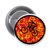 Bike High Gear Pinback Button