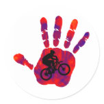 Bike Hot Boulders Round Sticker