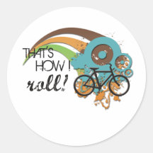 Bike How I Roll Stickers