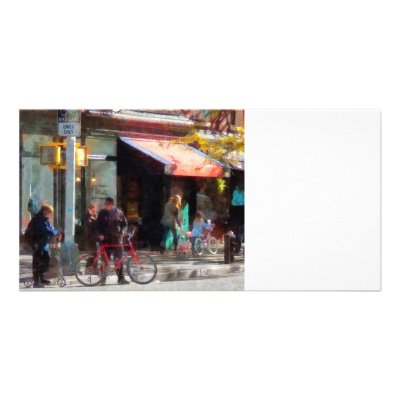 Bike Lane Personalized Photo Card by SusanSavad