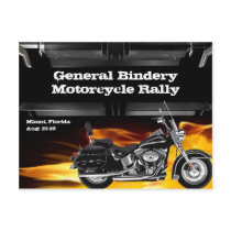 Bike Leather Burner Postcard