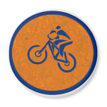 Bike Left Turn Refrigerator Magnet