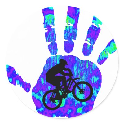 Bike May I Round Stickers by ninuno