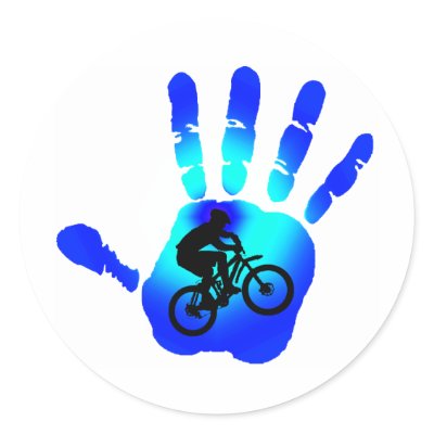 Bike Mr. Blues Stickers by ninuno