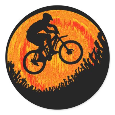 Bike multiple hips round stickers by ninuno
