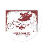 Bike Naked Round Stickers