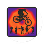 Bike Narrow Seam Round Stickers