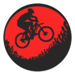 Bike RED Sight Round Stickers