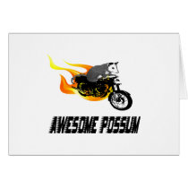 Bike Rider Awesome Possum Greeting Card