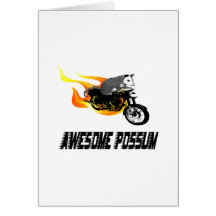 Bike Rider Awesome Possum Card