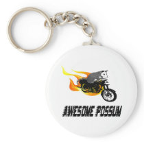 Bike Rider Awesome Possum Keychains